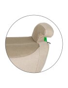 Petite&Mars Inaltator auto pentru copii PetiteMars Optimus Pro Bej i-Size cu isofix 125-150 cm 22-36 kg forma ergonomica husa detasabila