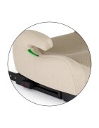 Petite&Mars Inaltator auto pentru copii PetiteMars Optimus Pro Bej i-Size cu isofix 125-150 cm 22-36 kg forma ergonomica husa detasabila