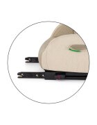 Petite&Mars Inaltator auto pentru copii PetiteMars Optimus Pro Bej i-Size cu isofix 125-150 cm 22-36 kg forma ergonomica husa detasabila