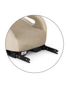 Petite&Mars Inaltator auto pentru copii PetiteMars Optimus Pro Bej i-Size cu isofix 125-150 cm 22-36 kg forma ergonomica husa detasabila
