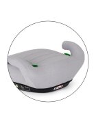 Petite&Mars Inaltator auto pentru copii PetiteMars Zuno Gri i-Size 125-150 cm 22-36 kg forma ergonomica husa detasabila