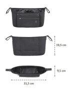 Petite&Mars Organizator carucior PetiteMars dimensiune universala Negru