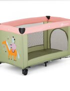 Petite&Mars Patut pliabil pentru copii PetiteMars Koot Boho 120x60 cm cu roti functie de tarc pliere compacta include geanta de transport intrare laterala cu fermoar greutate admisa 15 kg 0-30 luni