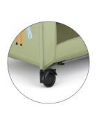 Petite&Mars Patut pliabil pentru copii PetiteMars Koot Boho 120x60 cm cu roti functie de tarc pliere compacta include geanta de transport intrare laterala cu fermoar greutate admisa 15 kg 0-30 luni