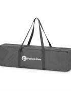 Petite&Mars Patut pliabil pentru copii PetiteMars Koot Gri Charcoal cu roti functie de tarc pliere compacta include geanta de transport intrare laterala cu fermoar greutate admisa 15 kg 0-30 luni 120x60 cm