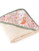 Petite&Mars Prosop cu gluga PetiteMars Loulou hipoalergenic 100 x 100 cm bej