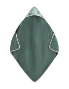 Petite&Mars Prosop cu gluga PetiteMars Loulou hipoalergenic 100x100 cm Balene verzi