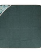 Petite&Mars Prosop cu gluga PetiteMars Loulou hipoalergenic 100x100 cm Balene verzi