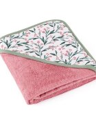 Petite&Mars Prosop cu gluga PetiteMars Loulou hipoalergenic 100x100 cm Roz