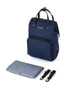 Petite&Mars Rucsac pentru mamici PetiteMars Jack cu 11 compartimente buzunare termice si saltea de infasat 30x42x15 cm Albastru