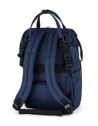 Petite&Mars Rucsac pentru mamici PetiteMars Jack cu 11 compartimente buzunare termice si saltea de infasat 30x42x15 cm Albastru