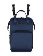 Petite&Mars Rucsac pentru mamici PetiteMars Jack cu 11 compartimente buzunare termice si saltea de infasat 30x42x15 cm Albastru