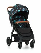 Petite&Mars Salteluta pentru carucior PetiteMars Foamy Negru reversibila din spuma cu memorie universala 86x42 cm design cu meduze
