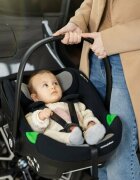 Petite&Mars Scaun auto pentru copii PetiteMars Core Pro NegruGri 0-13 kg 40-87 cm cu salteluta maner reglabil tetiera ajustabila in 5 pozitii ECE R129