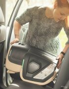 Petite&Mars Scaun auto pentru copii PetiteMars Flex Pro Gri i-Size cu isofix pliabil tetiera reglabila in 8 pozitii 100-150 cm 3-12 ani