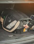 Petite&Mars Scaun auto pentru copii PetiteMars Flex Pro Gri i-Size cu isofix pliabil tetiera reglabila in 8 pozitii 100-150 cm 3-12 ani