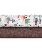 Petite&Mars Set 2 scutece PetiteMars Forest Fox Misty din muselina de bambus hipoalergenice 120x120 cm