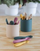 Petite&Mars Set 3 lingurite PetiteMars din silicon galben