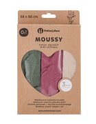 Petite&Mars Set 3 scutece PetiteMars Botanic Tones Moussy din muselina de bambus hipoalergenice 68x68 cm