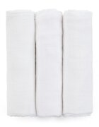 Petite&Mars Set 3 scutece PetiteMars din muselina de bambus Moussy Total White hipoalergenice 68 x 68 cm Alb