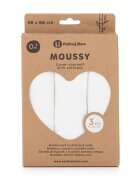 Petite&Mars Set 3 scutece PetiteMars din muselina de bambus Moussy Total White hipoalergenice 68 x 68 cm Alb