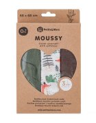 Petite&Mars Set 3 scutece PetiteMars Forest Fox Moussy din muselina de bambus hipoalergenice 68x68 cm