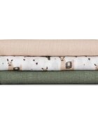 Petite&Mars Set 3 scutece PetiteMars Lama Vibes Moussy din muselina de bambus hipoalergenice 68x68 cm
