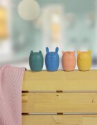 Petite&Mars Set 4 jucarii de baie Amigos din silicon multicolor PetiteMars