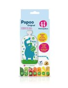 Petite&Mars Set 6 pungi reutilizabile pentru hranire cu elefantei Papoo Albastru
