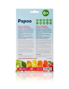 Petite&Mars Set 6 pungi reutilizabile pentru hranire cu elefantei Papoo Albastru