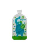 Petite&Mars Set 6 pungi reutilizabile pentru hranire cu elefantei Papoo Albastru