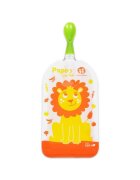 Petite&Mars Set 6 pungi reutilizabile pentru hranire cu leuti Papoo Portocaliu