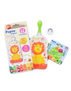 Petite&Mars Set 6 pungi reutilizabile pentru hranire cu leuti Papoo Portocaliu