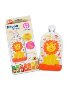Petite&Mars Set 6 pungi reutilizabile pentru hranire cu leuti Papoo Portocaliu