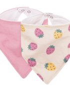 Petite&Mars Set bavete bandana PetiteMars Luke BejRoz 2 bucati bumbac natural reglabila cu capse 3 luni+