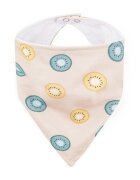 Petite&Mars Set bavete bandana PetiteMars Luke BejVerde 2 bucati bumbac natural reglabila cu capse 3 luni+