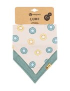 Petite&Mars Set bavete bandana PetiteMars Luke BejVerde 2 bucati bumbac natural reglabila cu capse 3 luni+