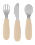 Petite&Mars Set complet tacamuri PetiteMars TakeMatch din silicon si otel inoxidabil fara BPA 12 luni+ Bej