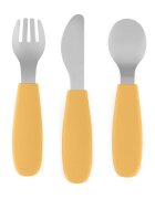 Petite&Mars Set complet tacamuri PetiteMars TakeMatch din silicon si otel inoxidabil fara BPA 12 luni+ Ocru