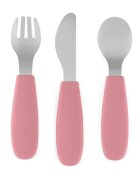 Petite&Mars Set complet tacamuri PetiteMars TakeMatch din silicon si otel inoxidabil fara BPA 12 luni+ Roz