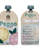 Petite&Mars Set de pungi PetiteMars Papoo pentru mancare reutilizabile fara BPA 150 ml Multicolor