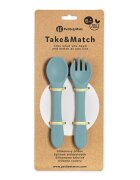 Petite&Mars Set tacamuri din silicon PetiteMars Frosted Sky Albastru TakeMatch forma ergonomica fara BPA 6 luni+