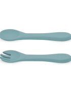 Petite&Mars Set tacamuri din silicon PetiteMars Frosted Sky Albastru TakeMatch forma ergonomica fara BPA 6 luni+