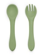 Petite&Mars Set tacamuri din silicon PetiteMars Sweet Pea Verde TakeMatch forma ergonomica fara BPA 6 luni+