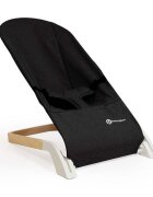 Petite&Mars Sezlong balansoar PetiteMars Calmy cu centura in 3 puncte negru