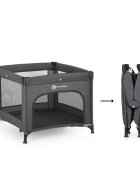 Petite&Mars Tarc pliabil pentru copii PetiteMars Nook Gri 90x90 cm pliere compacta include geanta de transport intrare laterala structura stabila greutate admisa 15 kg 0 luni+