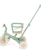 Petite&Mars Tricicleta pentru copii PetiteMars Green Twist Turbo editie limitata 5 in 1 multifunctionala vehicul de impins bicicleta cufara pedale maner de ghidaj