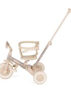 Petite&Mars Tricicleta pentru copii PetiteMars Pink Meadow Turbo editie limitata 5 in 1 multifunctionala vehicul de impins bicicleta cufara pedale maner de ghidaj