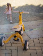 Petite&Mars Tricicleta pentru copii PetiteMars Turbo Albastru 5 in 1 Multifunctionala Vehicul de impins Bicicleta cufara pedale Cu maner de ghidaj Detasabil Roti din cauciuc Pana la 25 kg 1.5-5 ani
