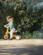 Petite&Mars Tricicleta pentru copii PetiteMars Turbo Albastru 5 in 1 Multifunctionala Vehicul de impins Bicicleta cufara pedale Cu maner de ghidaj Detasabil Roti din cauciuc Pana la 25 kg 1.5-5 ani